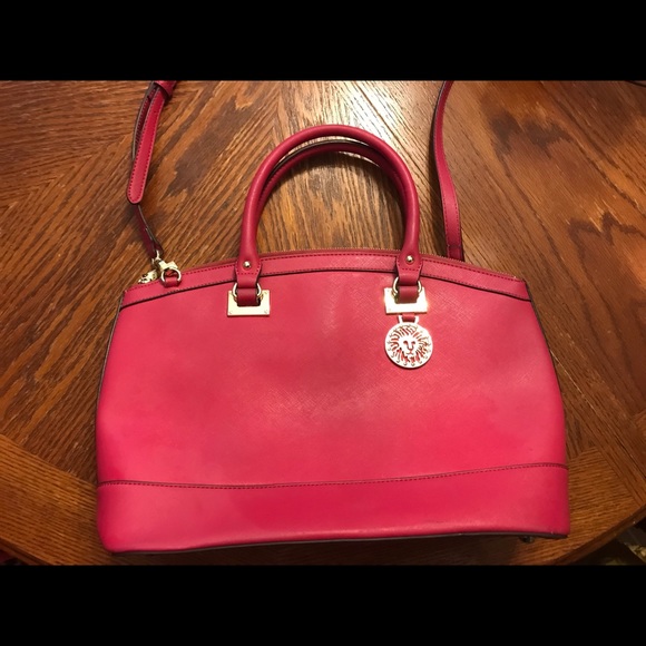 Pretty Anne Klein Hot Pink Double Strap Bag! - Picture 14 of 16